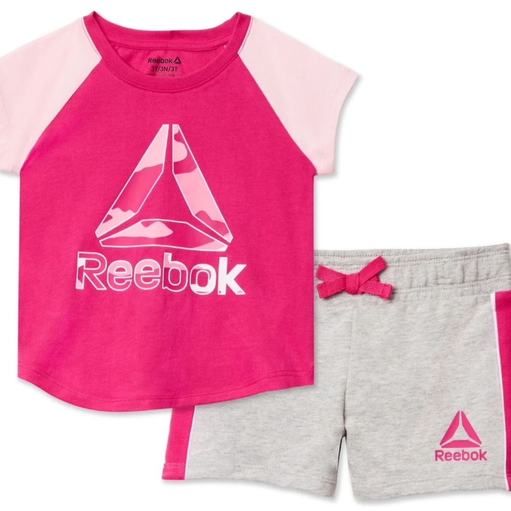 Reebok Pink and Gray Girls 2 Pieace Outfit